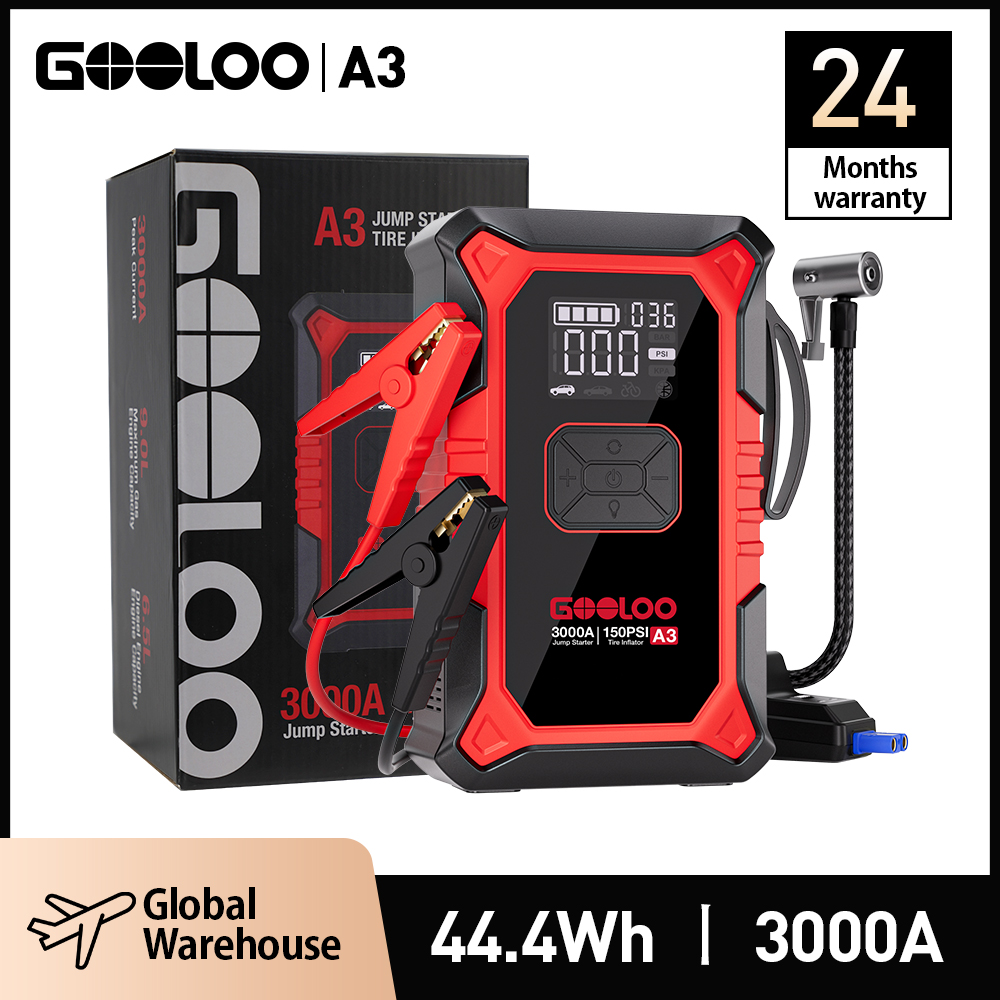 Lithium Jump Starter 3000A Peak - جهاز تشغيل بطارية السيارة المحمول GOOLOO