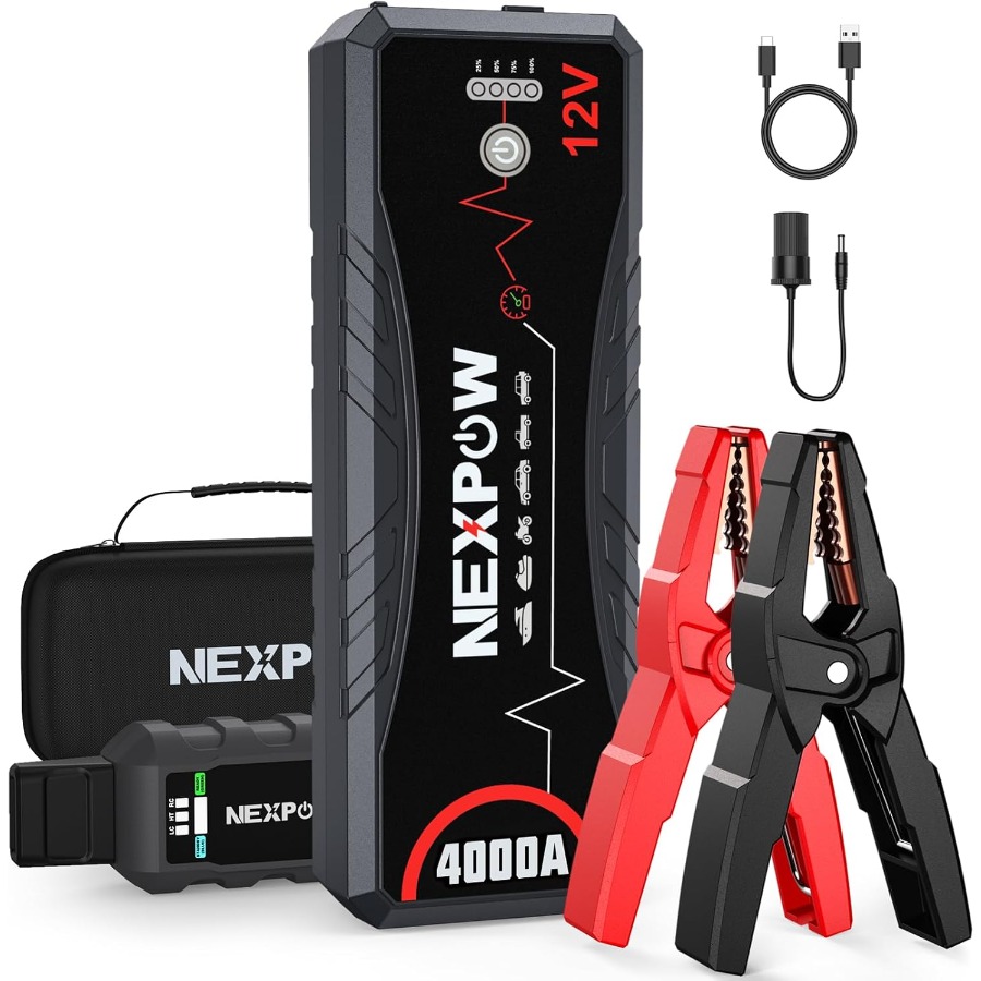 Portable Jump Starter 4000A - صندوق الانتقال المحمول 4000A للسيارة حتى