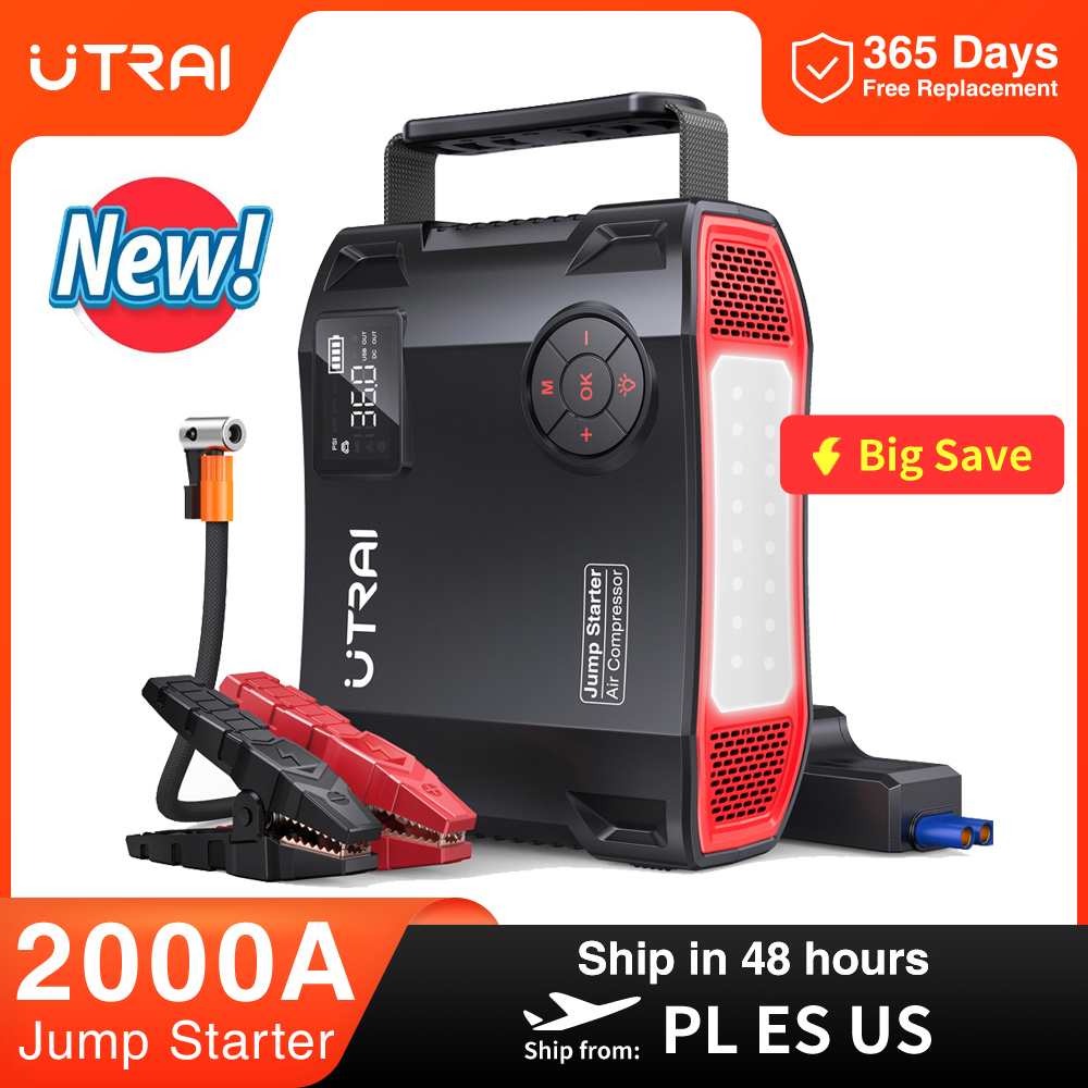 Jump Starter Cable 2000A - UTRAI 4 في 1 2000A القفز