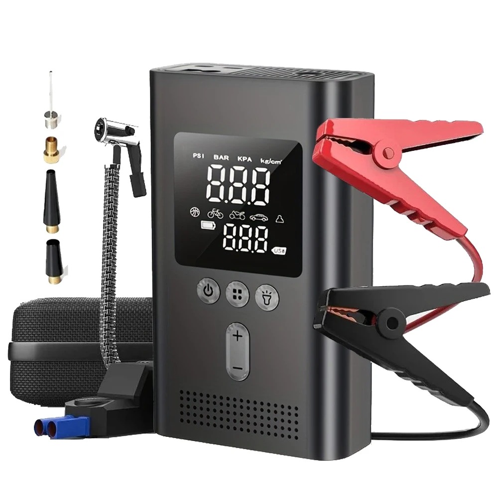 Lithium Jump Starter 3000A Peak - مضخة هواء متعددة الوظائف 5 في