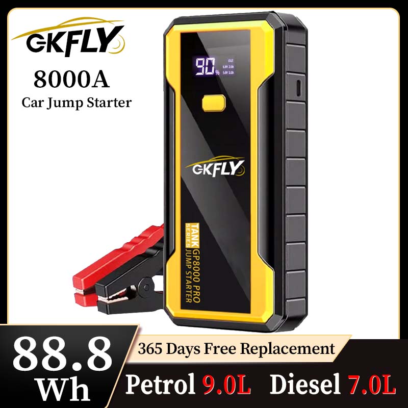 Jump Starter 12V Diesel - بنك طاقة GKFLY بسعة 24000 مللي