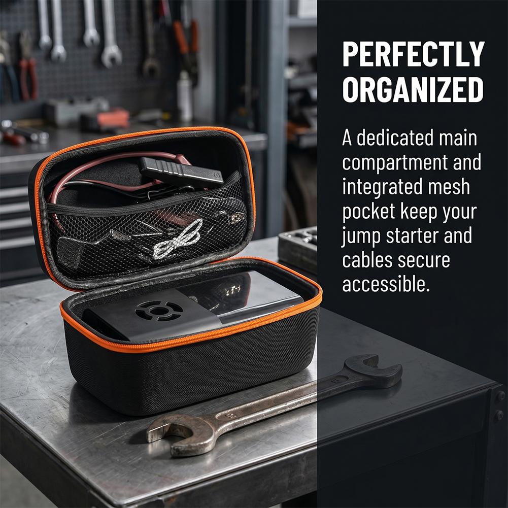Jump Starter Case Hard Shell - حقيبة تخزين صلبة من مادة EVA