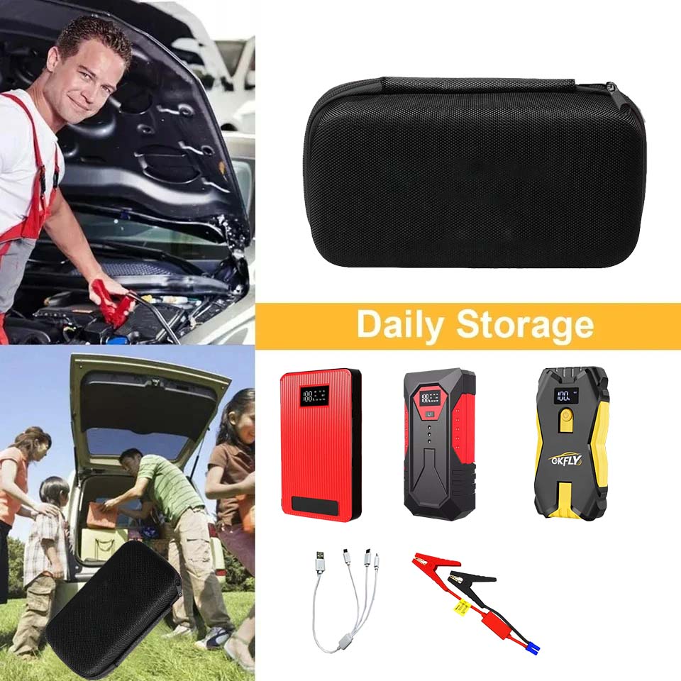 Jump Starter Cable 2000A - حقيبة سفر خارجية صلبة من GKFLY