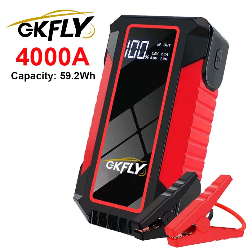 Portable Jump Starter 4000A - جهاز تشغيل السيارة GKFLY 4000A بقدرة