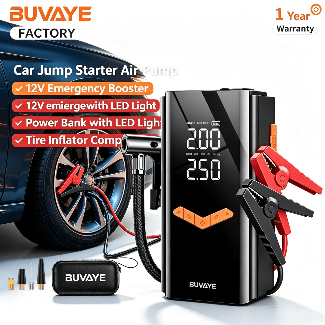 Jump Starter Cable 2000A - جهاز تشغيل السيارة 4 في 1