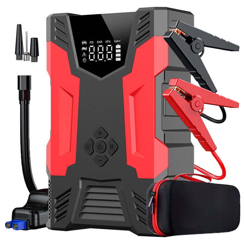 Jump Starter With Air Compressor - 2000A جهاز تشغيل السيارة والشاحنة المحمول،