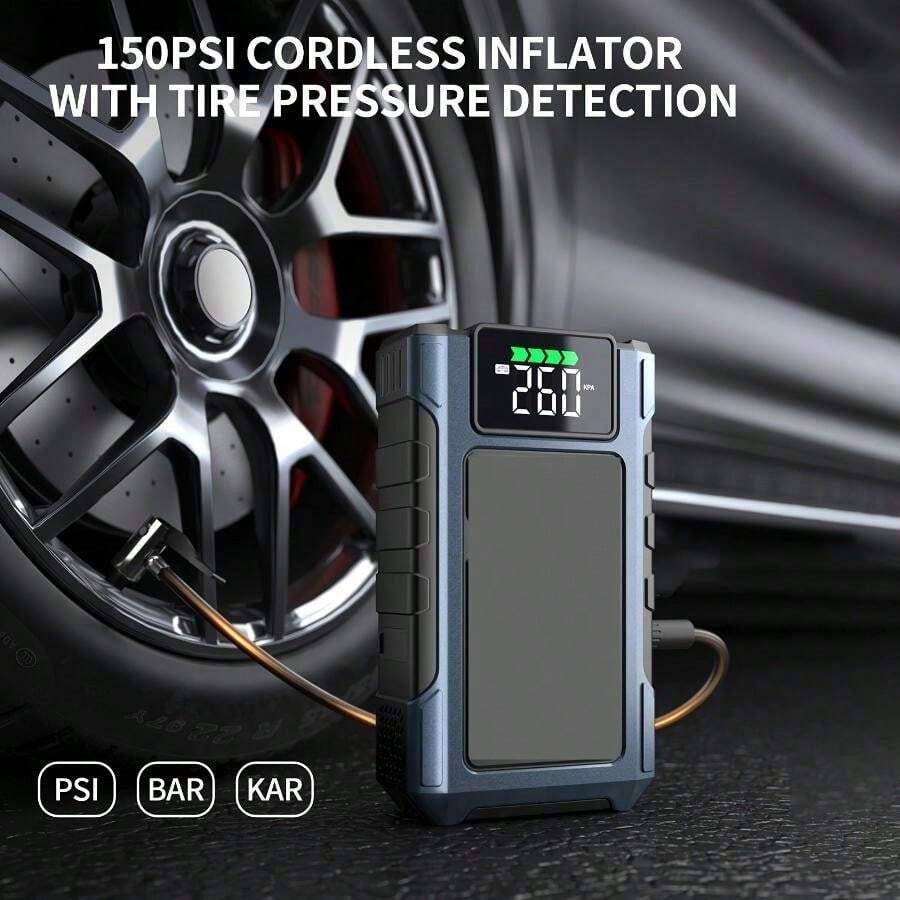 Portable Jump Starter 4000A - 4000 أمبير ذروة | منفاخ إطارات
