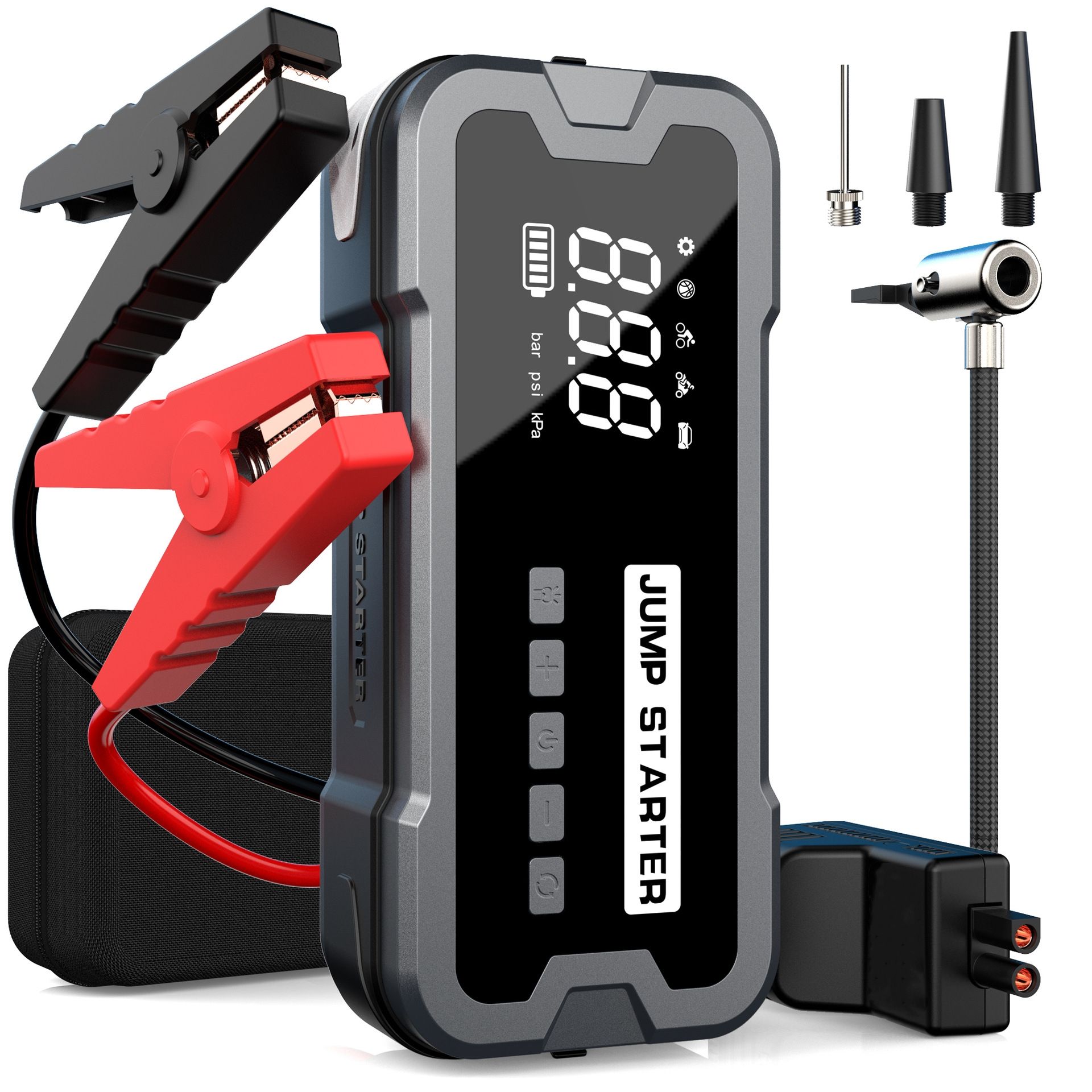 Portable Jump Starter 4000A - شاحن بطارية محمول 4000 أمبير 24000