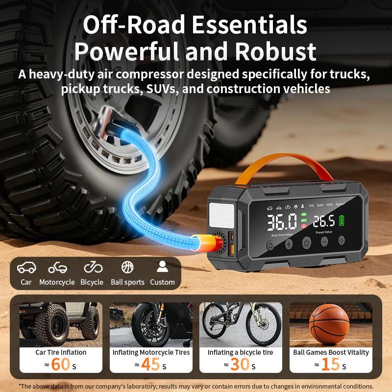 Jump Starter Power Bank 20000Mah - مضخة هواء لاسلكية للدراجات النارية بسعة