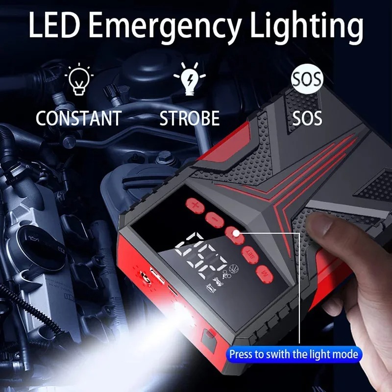 كاتب قفز السيارة ومنفاخ الإطار - مراجعة Jump Starter 12V Diesel وسعره