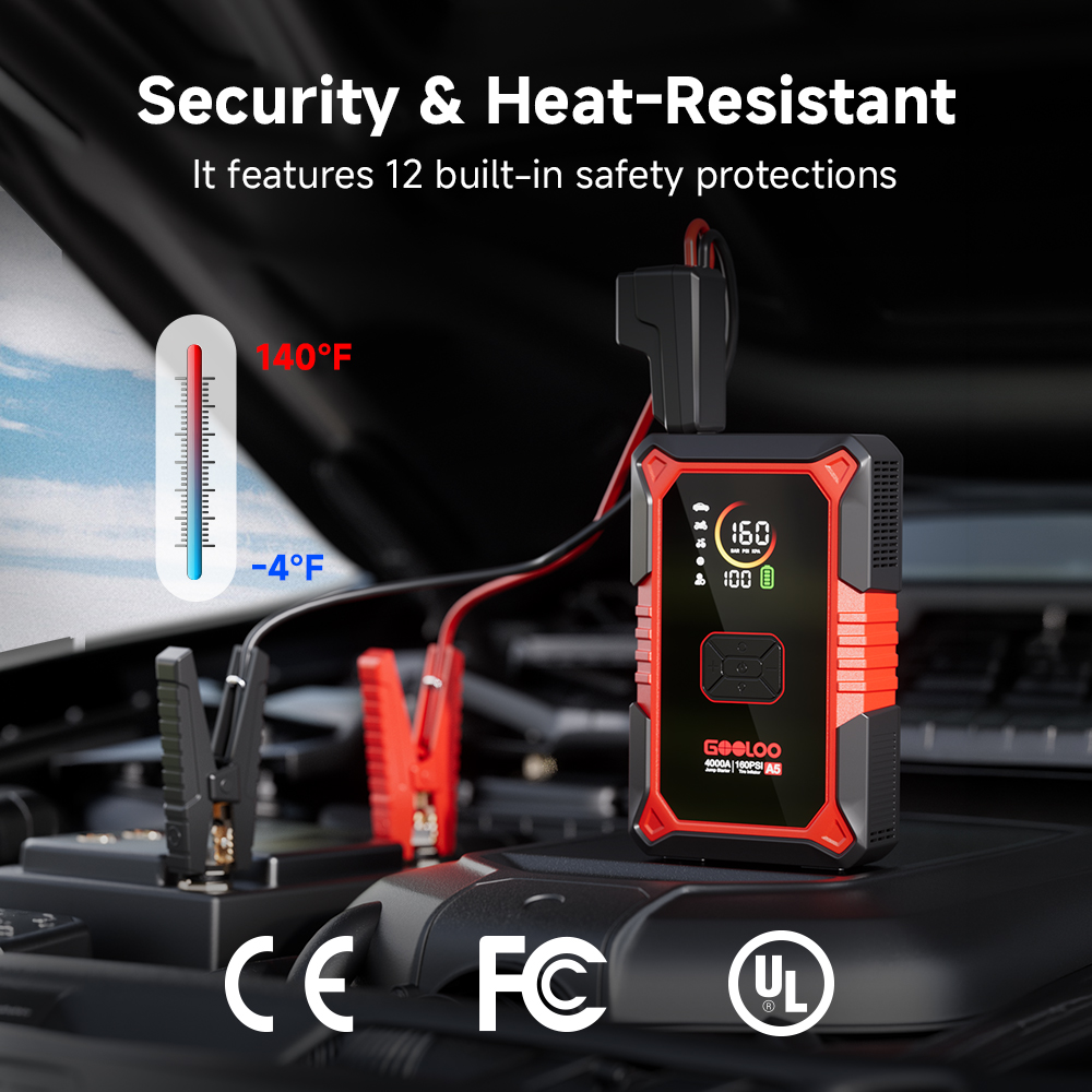 جولو A5 4000A جهاز تشغيل سيارا - مراجعة Jump Starter With Air Compressor وسعره