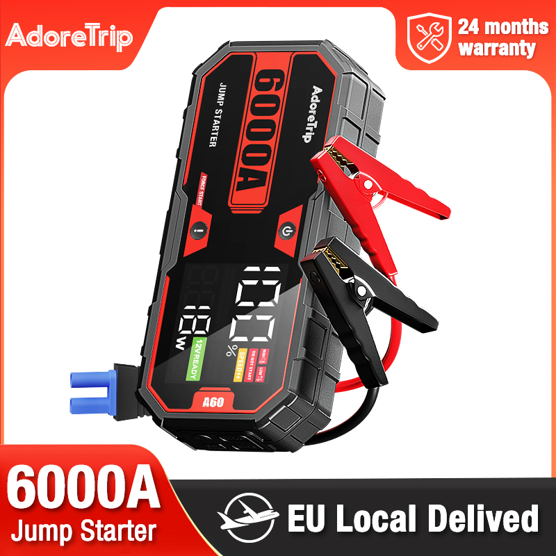 بنك طاقة AdoreTrip 6000A، جهاز - مراجعة Jump Starter With Air Compressor وسعره