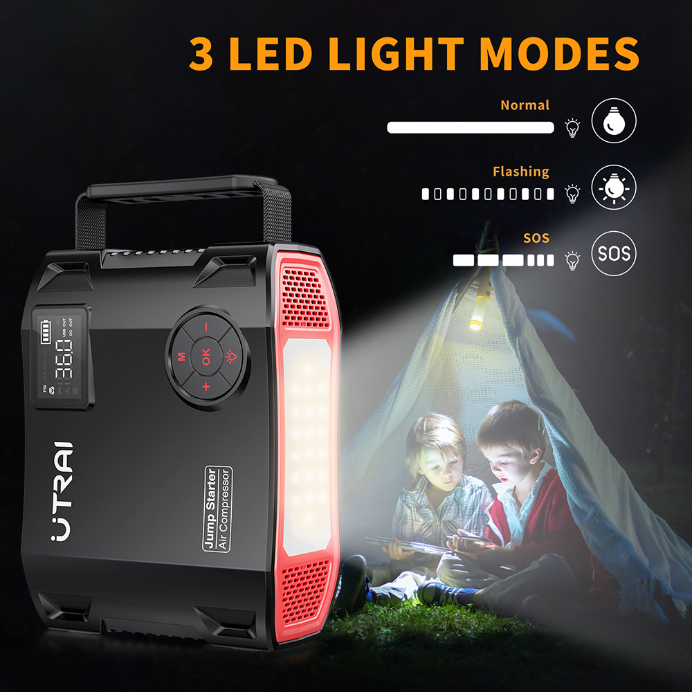UTRAI 4 في 1 2000A القفز كاتب  - مراجعة Jump Starter Cable 2000A وسعره
