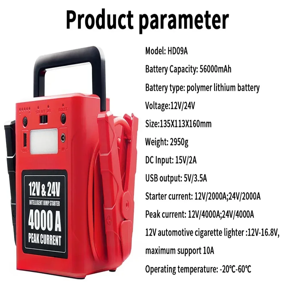 سيارة الداعم المحمولة خزان شاح - مراجعة Portable Jump Starter 4000A وسعره