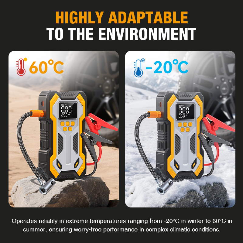 جهاز تشغيل السيارة المحمول مع  - مراجعة Jump Starter With Air Compressor وسعره
