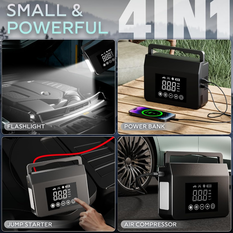 شاحن بطارية سيارة محمول من هيه - مراجعة Portable Jump Starter 4000A وسعره