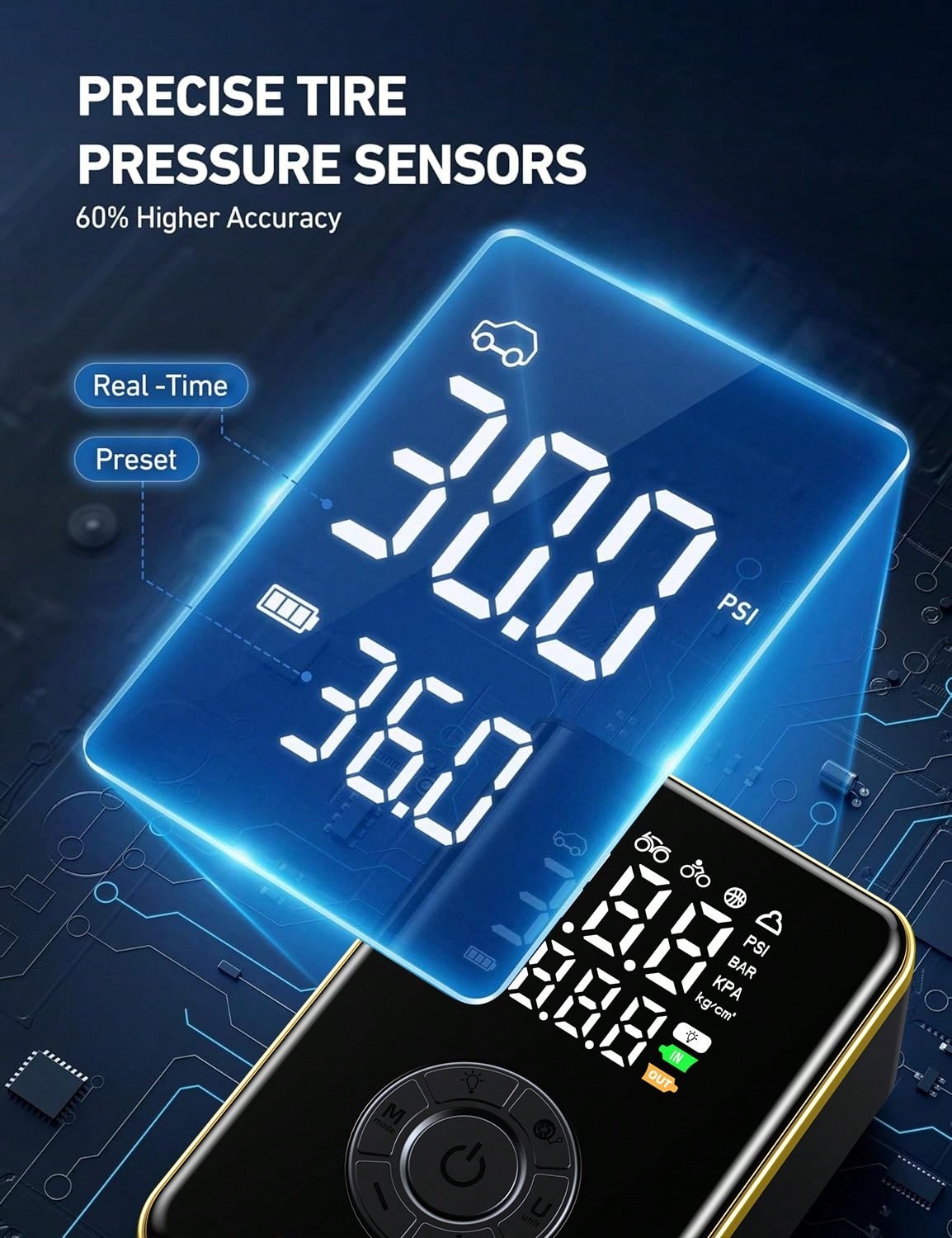 منفاخ إطارات رقمي بضغط 150 رطل - مراجعة Jump Starter With Air Compressor وسعره