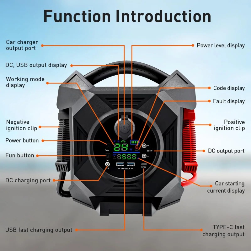 عالية الطاقة متعددة الوظائف ال - مراجعة Jump Starter 24V Heavy Duty وسعره
