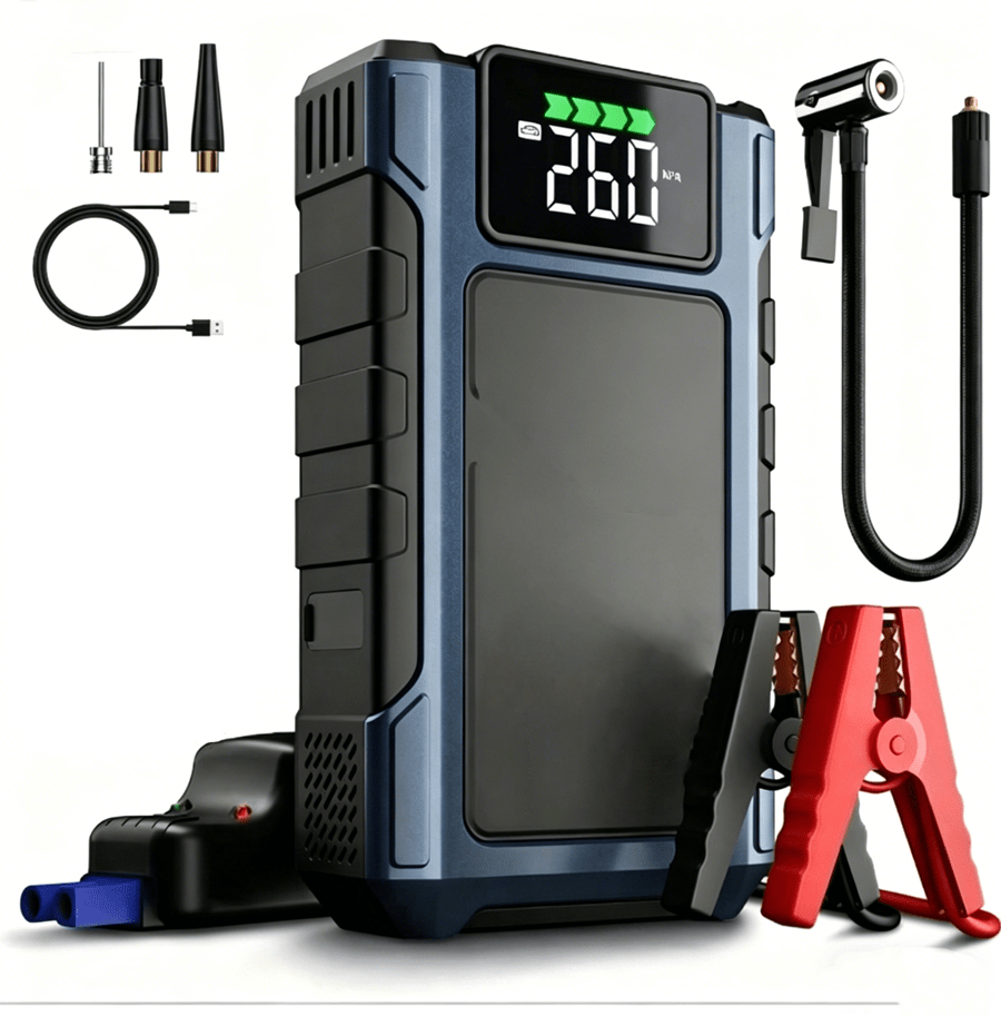 4000 أمبير ذروة |   منفاخ إطار - مراجعة Portable Jump Starter 4000A وسعره