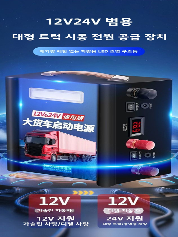 شاحن بطارية سيارة قوي بقدرة 99 - مراجعة Car Jump Starter 12V 24V Truck وسعره