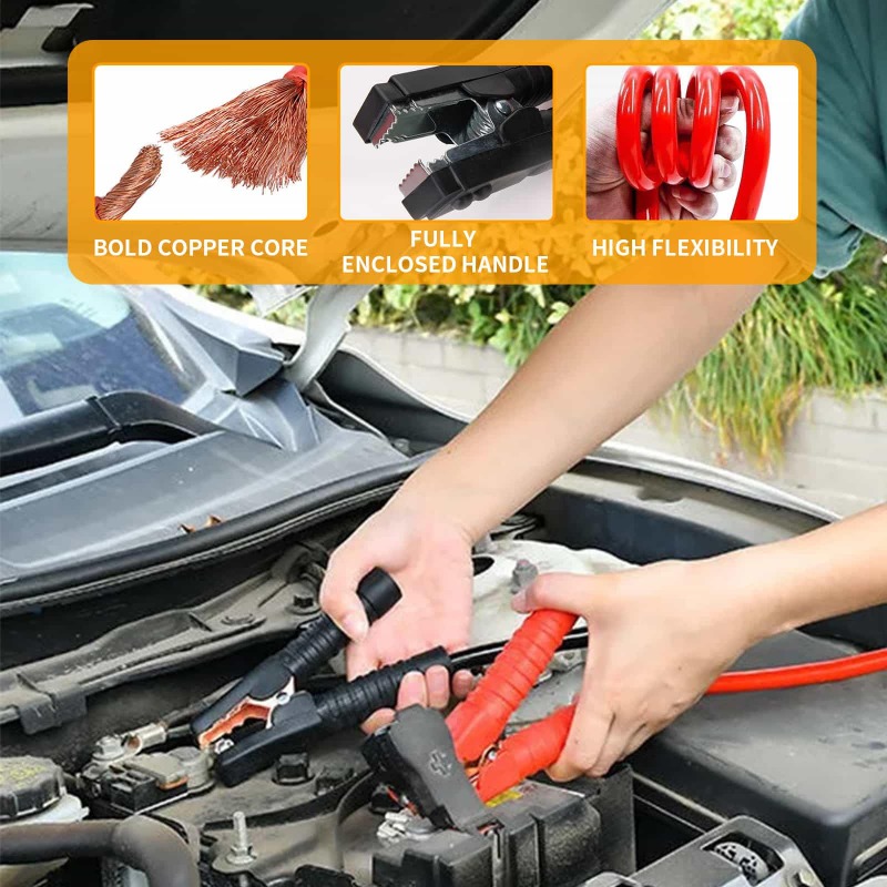 كابل بدء تشغيل الطوارئ 4M 2000 - مراجعة Jump Starter Cable 2000A وسعره